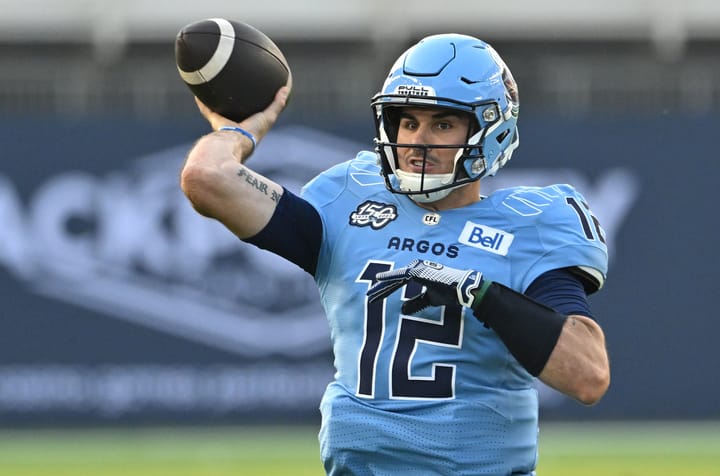 Toronto Argonauts putting right priorities in place with Chad Kelly not starting in Winnipeg